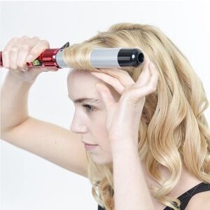 BedHead Curlipops Clamp-free Curling Wand - Red and Silver